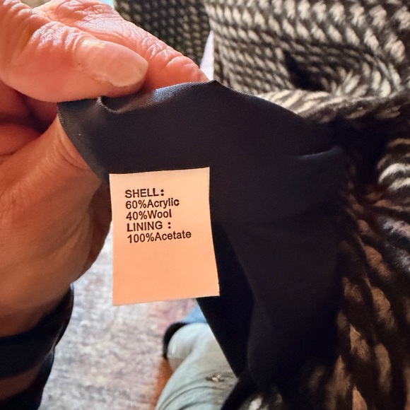 Tocca Black and White Pea Coat - Picture 7 of 7